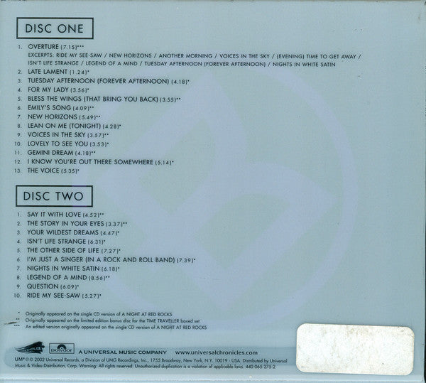 The Moody Blues : A Night At Red Rocks With The Colorado Symphony Orchestra (2xCD, Album, Dlx, UML)