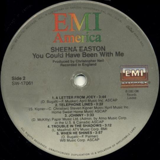 Sheena Easton : You Could Have Been With Me (LP, Album, Jac)