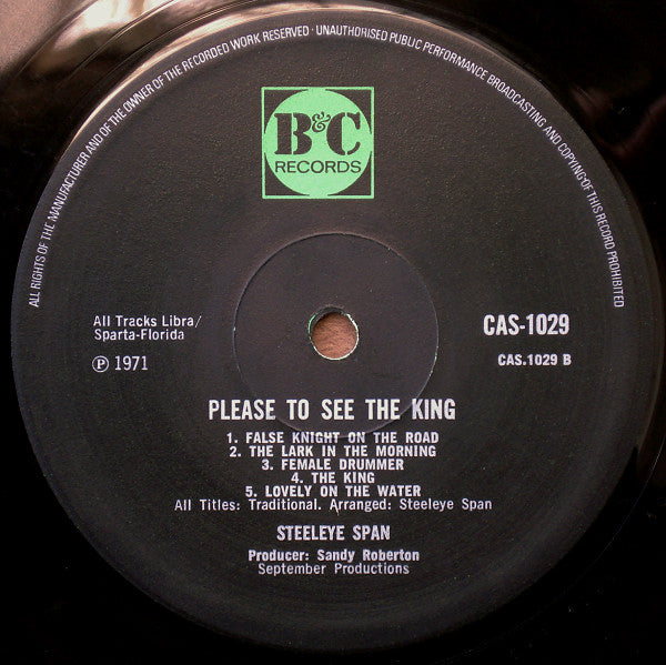 Steeleye Span : Please To See The King (LP, Album, Tex)