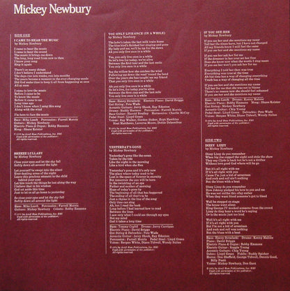 Mickey Newbury : I Came To Hear The Music (LP, Album)