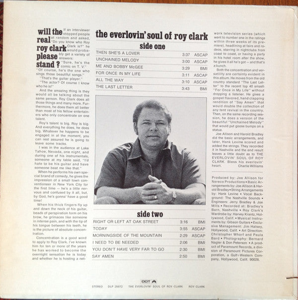Roy Clark : The Everlovin' Soul Of Roy Clark (LP, Album, Mon)