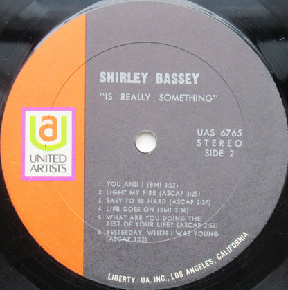 Shirley Bassey : Is Really "Something" (LP, Album, RE)