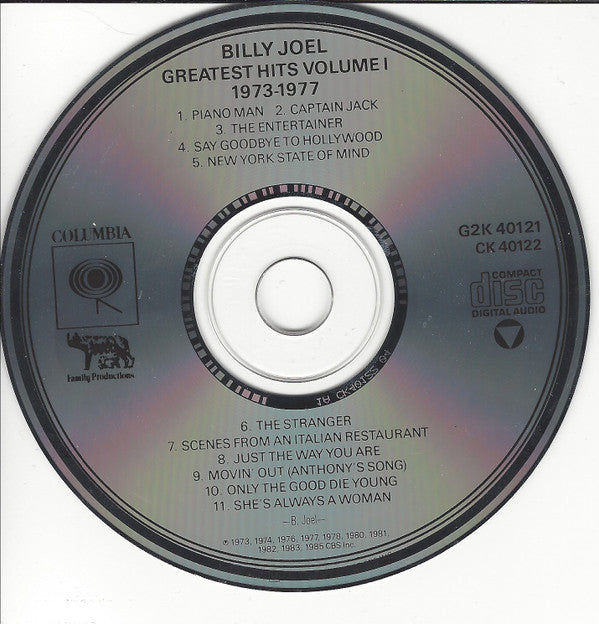 Billy Joel : Greatest Hits Volume I & II                                                  (2xCD, Comp)