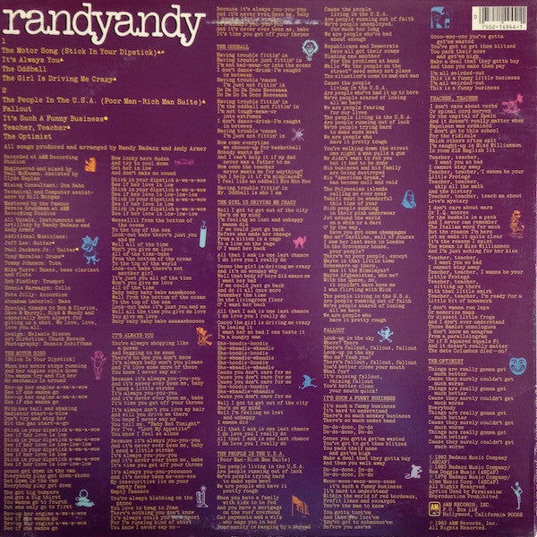 Buy Randy Andy : Randyandy (LP, Album) Online for a great price