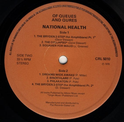National Health : Of Queues And Cures (LP, Album)