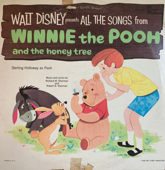 Sterling Holloway : Walt Disney Presents All The Songs From Winnie The Pooh And The Honey Tree (LP)