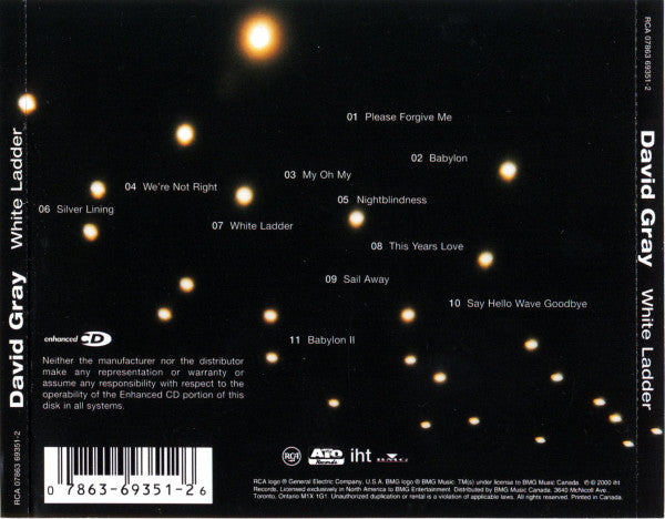 David Gray : White Ladder (CD, Album, Enh)