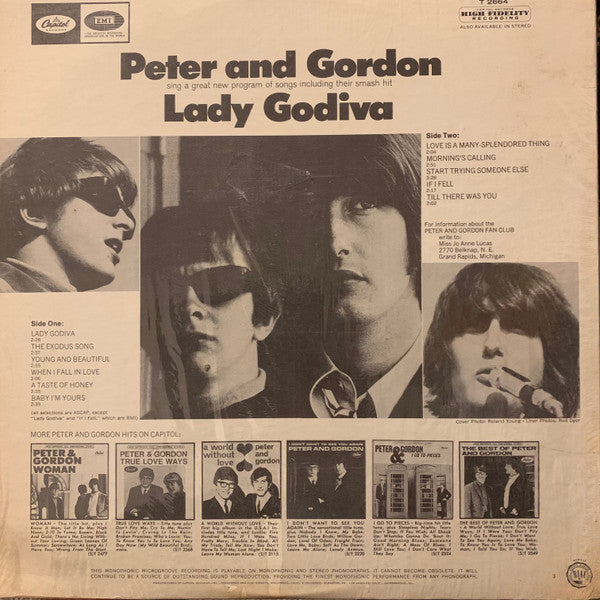 Peter & Gordon : Lady Godiva (LP, Mono)