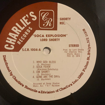 Lord Shorty : Soca Explosion (LP, Album)