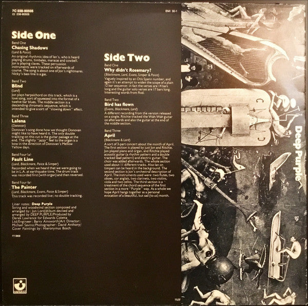 Deep Purple : Deep Purple (LP, Album, RE, Gre)