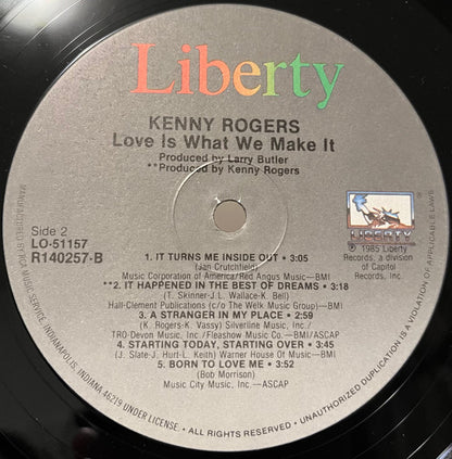 Kenny Rogers : Love Is What We Make It (LP, Album, Club, Ind)