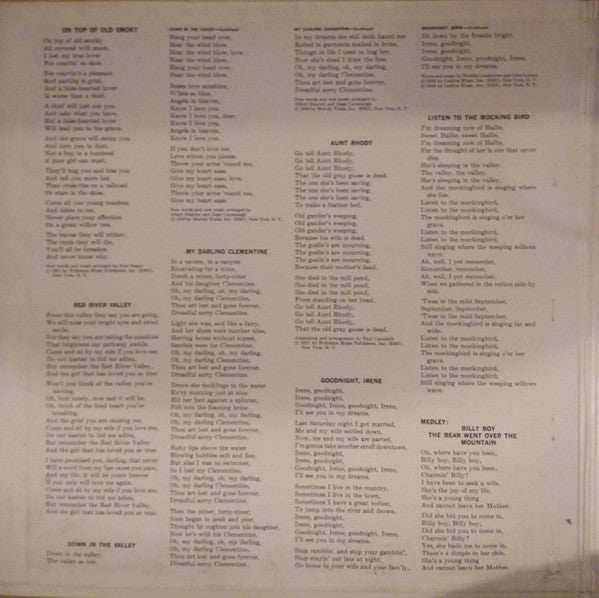 Mitch Miller And The Gang : Folk Songs Sing Along With Mitch (LP, Album, Mono, Gat)