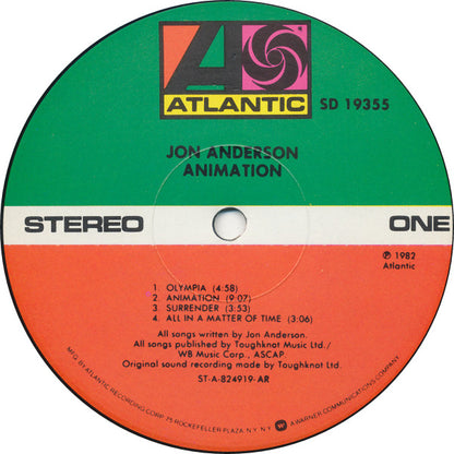 Jon Anderson : Animation (LP, Album, All)