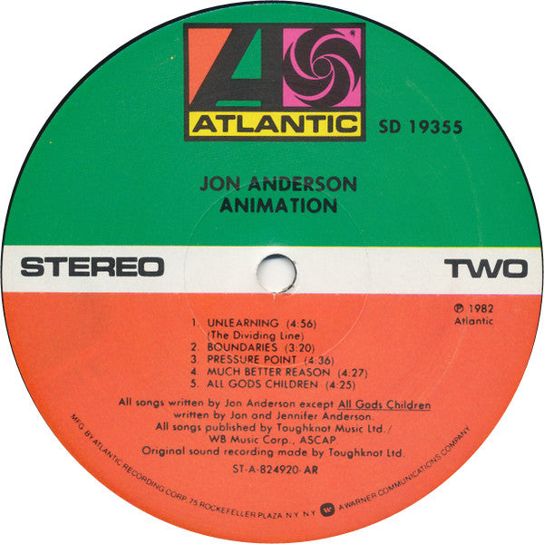 Jon Anderson : Animation (LP, Album, All)