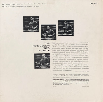Tito Puente : Top Percussion (LP, Album)