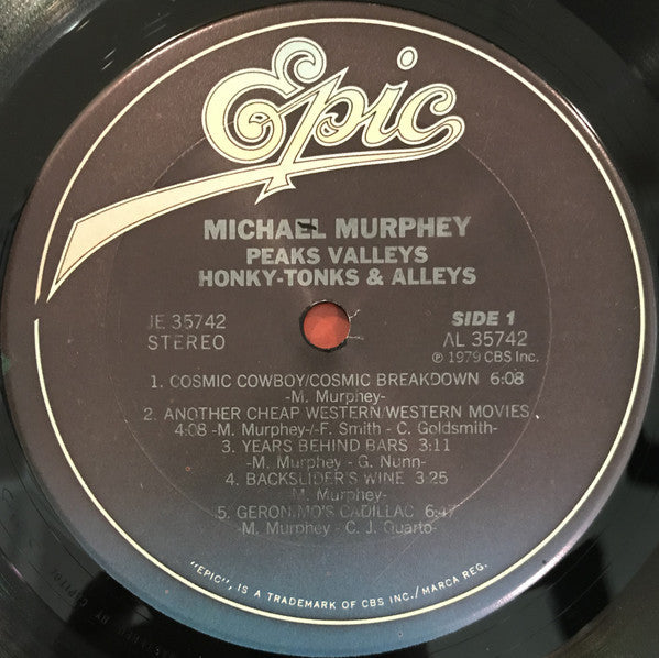 Michael Martin Murphey : Peaks Valleys Honky-Tonks & Alleys (LP, Album, Pit)