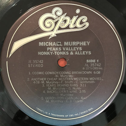 Michael Martin Murphey : Peaks Valleys Honky-Tonks & Alleys (LP, Album, Pit)