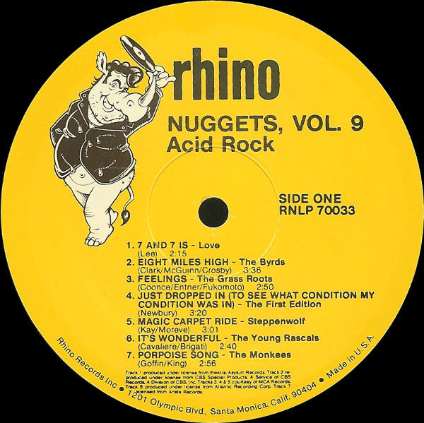 Various : Nuggets Volume 9: Acid Rock (LP, Comp, Mono, Rai)