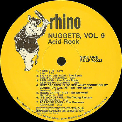 Various : Nuggets Volume 9: Acid Rock (LP, Comp, Mono, Rai)