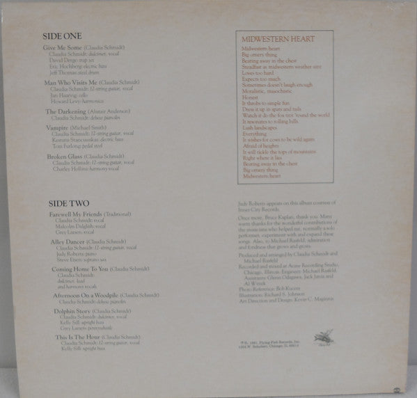 Claudia Schmidt : Midwestern Heart (LP, Album, RE, Wak)