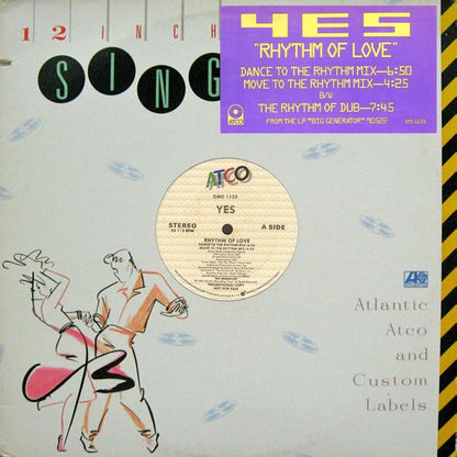 Yes : Rhythm Of Love (12", Single, Promo)
