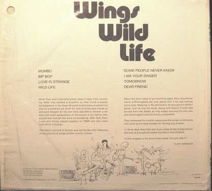 Wings (2) : Wild Life (LP, Album, Jac)