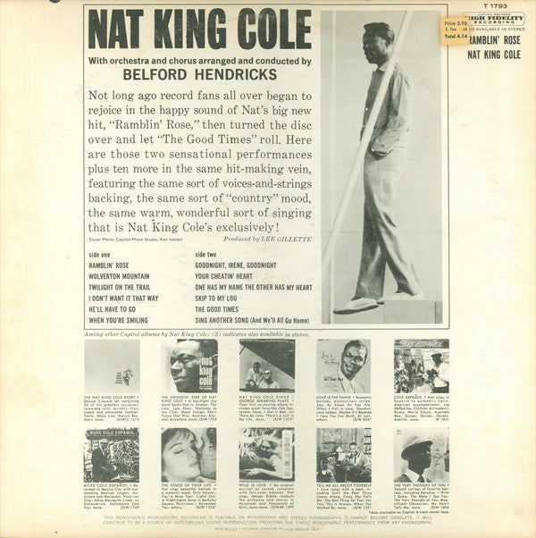 Nat King Cole : Ramblin' Rose (LP, Album, Mono, Scr)