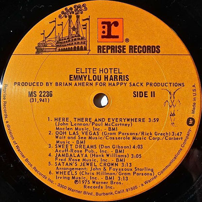 Emmylou Harris : Elite Hotel (LP, Album, RP, San)