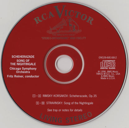Nikolai Rimsky-Korsakov, Igor Stravinsky • Fritz Reiner, The Chicago Symphony Orchestra : Scheherazade • Song Of The Nightingale (CD, Comp, RM)