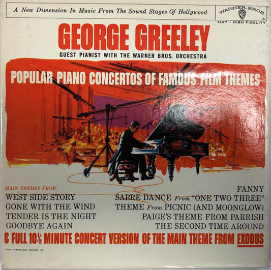 George Greeley : Popular Piano Concertos Of Famous Film Themes (Reel, 4tr Stereo, 7" Reel)