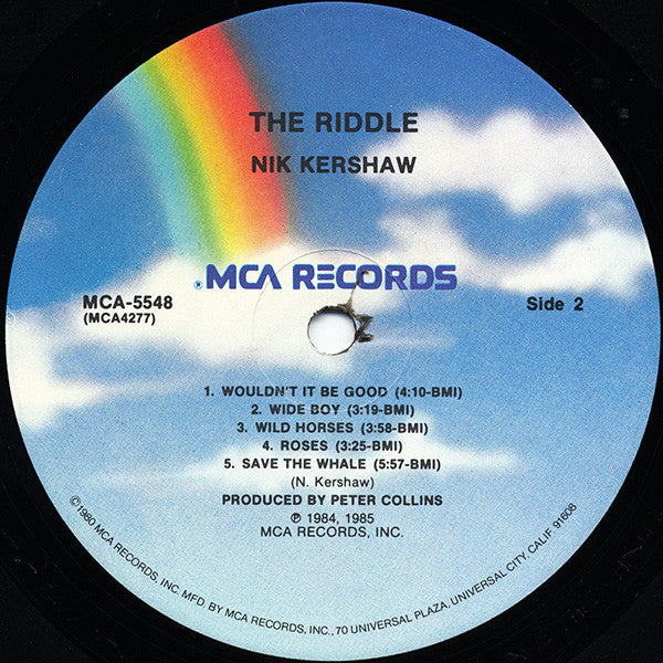 Nik Kershaw : The Riddle (LP, Album, Pin)