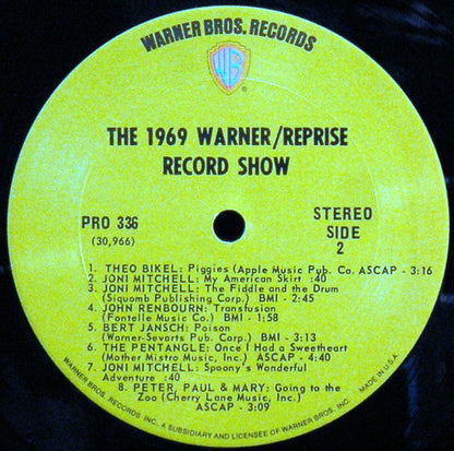 Various : The 1969 Warner/Reprise Record Show (2xLP, Comp, RP)