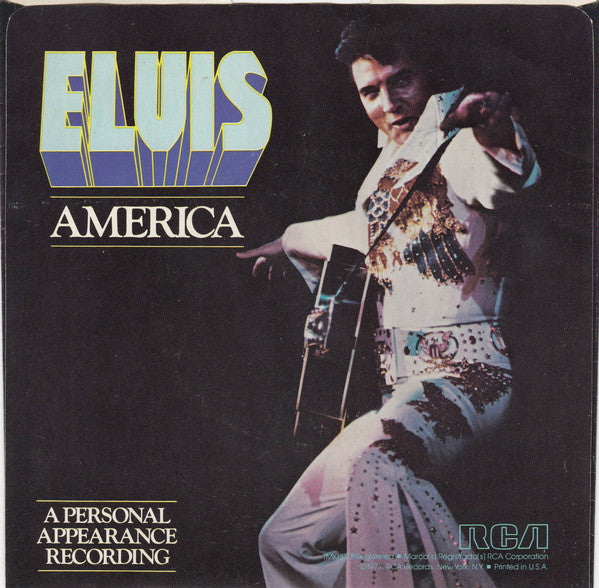 Elvis Presley : My Way / America (7", Single, Mono, Styrene)