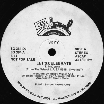 Skyy : Let's Celebrate (12", Promo)
