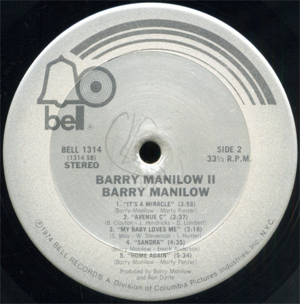 Barry Manilow : Barry Manilow II (LP, Album, Ter)