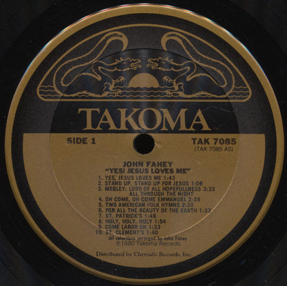 John Fahey : Yes! Jesus Loves Me - Guitar Hymns (LP, Album)