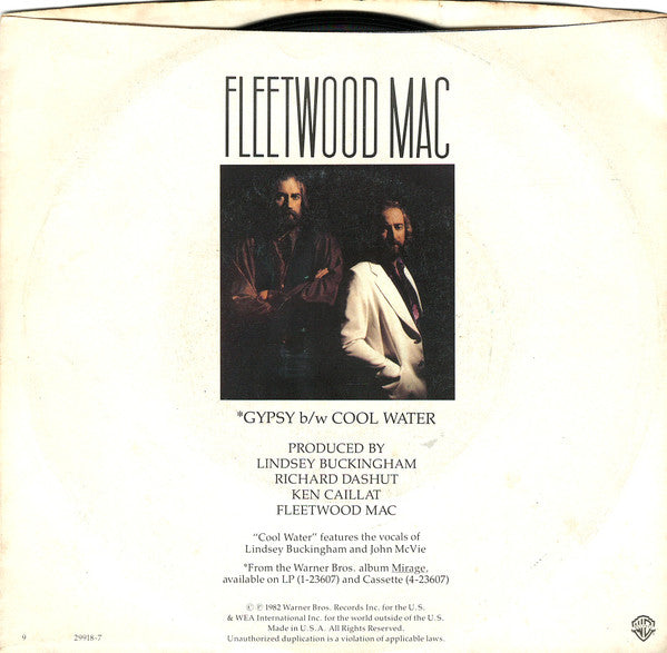 Fleetwood Mac : Gypsy (7", Single)