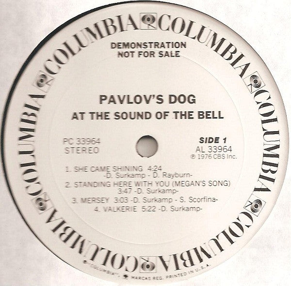 Pavlov's Dog : At The Sound Of The Bell (LP, Album, Promo)