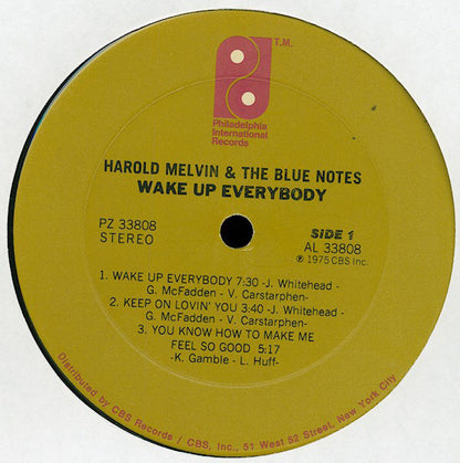 Harold Melvin And The Blue Notes : Wake Up Everybody (LP, Album, Ter)