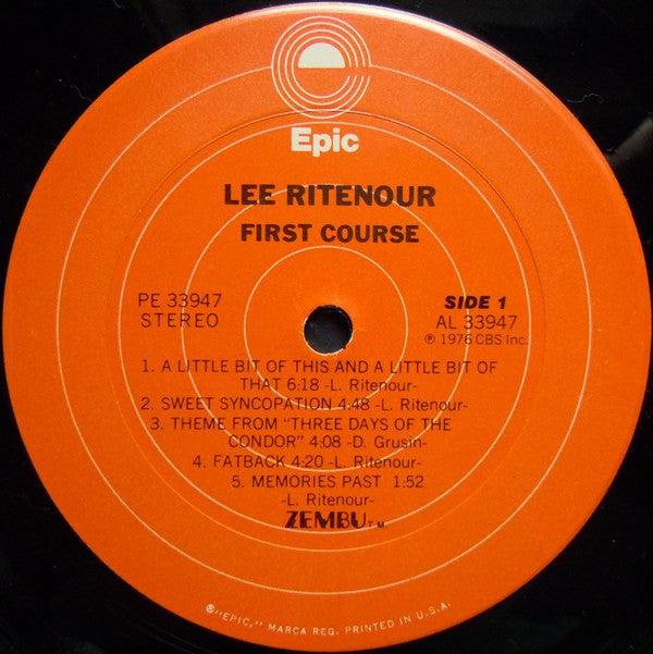 Buy Lee Ritenour : First Course (LP, Album) Online for a great price ...