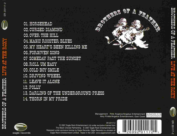 Brothers Of A Feather Featuring Chris* & Rich Robinson : Live At The Roxy (CD, Album)