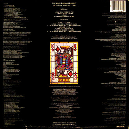 The Alan Parsons Project : The Turn Of A Friendly Card (LP, Album, Ter)