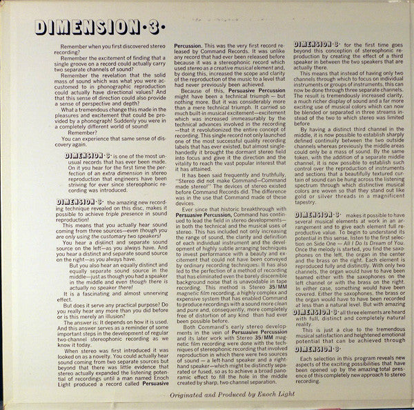 Enoch Light And The Light Brigade : Dimension •3• (LP, Album, Gat)