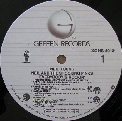Neil Young & The Shocking Pinks : Everybody's Rockin' (LP, Album)