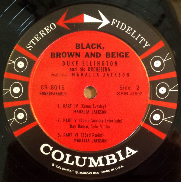 Duke Ellington And His Orchestra Featuring Mahalia Jackson : Black, Brown And Beige (LP, Album)