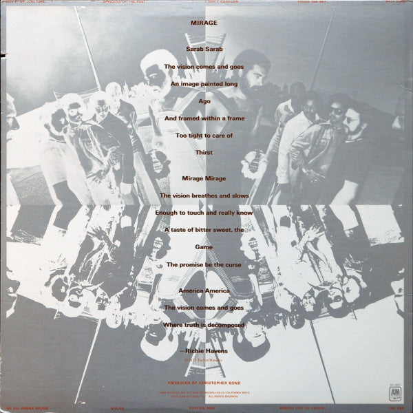 Richie Havens : Mirage (LP, Album, Pit)