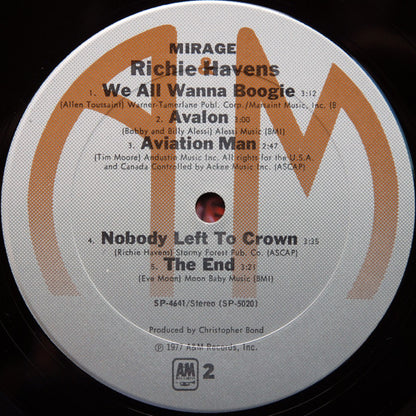 Richie Havens : Mirage (LP, Album, Pit)