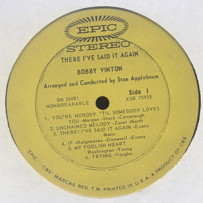 Bobby Vinton : There! I've Said It Again (LP, Album, Pit)