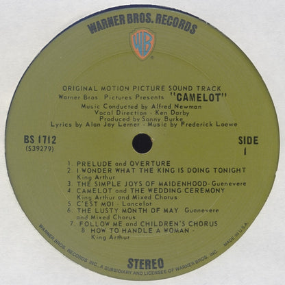 Lerner & Loewe / Vanessa Redgrave, Richard Harris : Camelot (Original Motion Picture Sound Track) (LP, Album, RE)