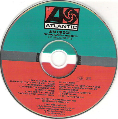 Jim Croce : Photographs & Memories: His Greatest Hits (CD, Comp, RE, RM, RP)